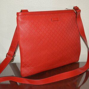 NWT GUCCI DIAMANTE MESSENGER LEATHER BAG
